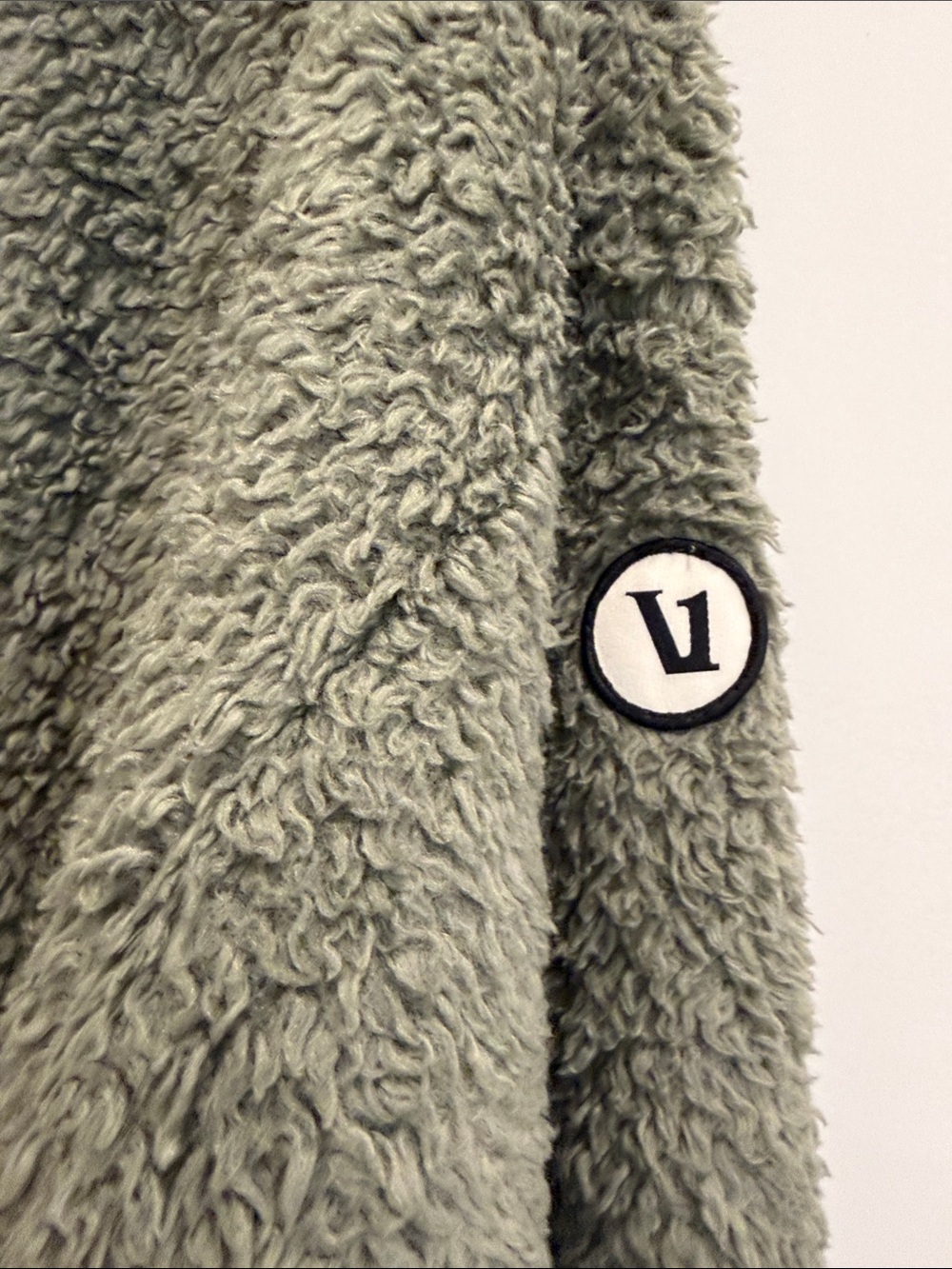 Vuori Women’s Sherpa Fleece Jacket Olive Green Full Zip High Pile Cozy Size L - Picture 4 of 5